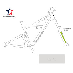 Kit de protection pour fourche 2pcs 0.3mm 100x300mm Matte