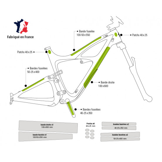 Kit de protection complet 12 pcs 0.30mm Matte