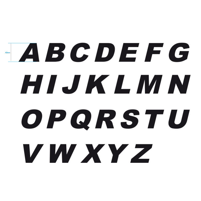 Lettres découpées 40mm 