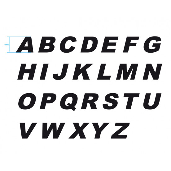Lettres découpées 40mm 