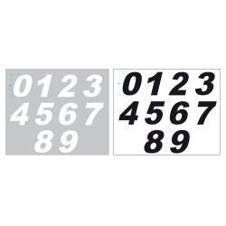 Numéros découpés 90mm (vendu par 10 pièces)