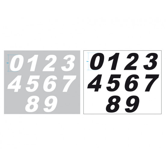 Numéros découpés 90mm (vendu par 10 pièces)