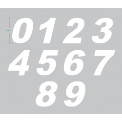 Numéros découpés 90mm (vendu par 10 pièces)