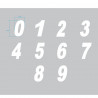 Numéros découpés 70mm (vendu par 10 pièces)