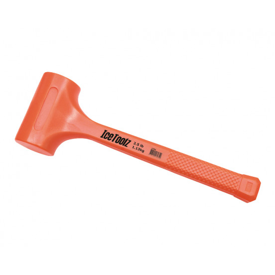 Rubber hammer, 2.5lbs/1.14kgs. Polybag.