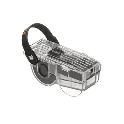 Chain scrubber with rubber band.  Color Box.