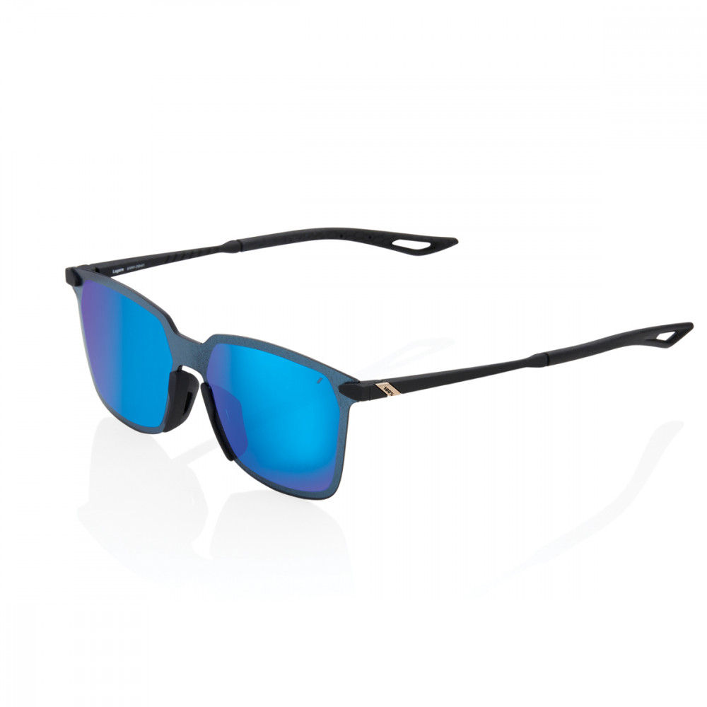Lunettes solaires LEGERE Square Soft Tact Black Blue Multilayer Mirro