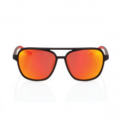 Lunettes solaires KASIA Soft Tact Black Hiper Red Multilayer Mirror L