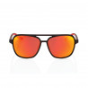 Lunettes solaires KASIA Soft Tact Black Hiper Red Multilayer Mirror L