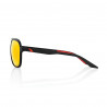 Lunettes solaires KASIA Soft Tact Black Hiper Red Multilayer Mirror L