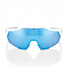 RACETRAP 3.0 - Matte White - HiPER Blue Multilayer Mirror Lens