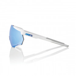 RACETRAP 3.0 - Matte White - HiPER Blue Multilayer Mirror Lens