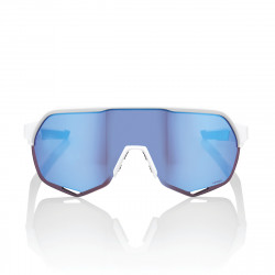 Lunettes solaires S2 Matte White Hiper Blue Multilayer Mirror lens