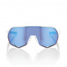 Lunettes solaires S2 Matte White Hiper Blue Multilayer Mirror lens