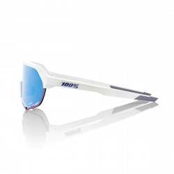 Lunettes solaires S2 Matte White Hiper Blue Multilayer Mirror lens