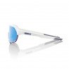 Lunettes solaires S2 Matte White Hiper Blue Multilayer Mirror lens