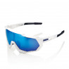 Lunette solaires SPEEDTRAP Matte White Hiper Blue Multilayer Mirror l