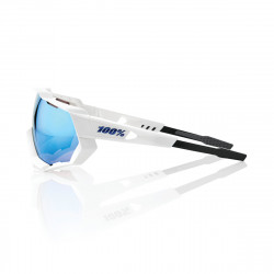 Lunette solaires SPEEDTRAP Matte White Hiper Blue Multilayer Mirror l