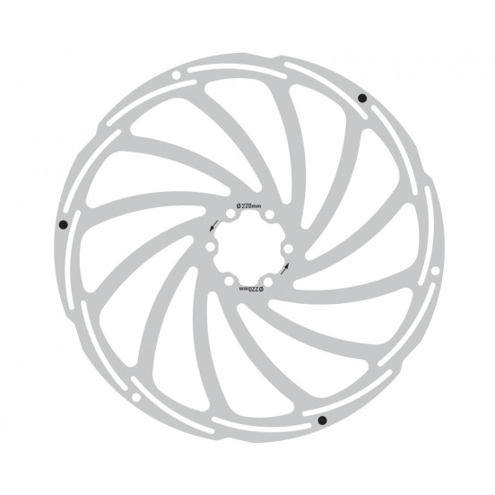 Disque de frein 220mm avec témoin d'usure