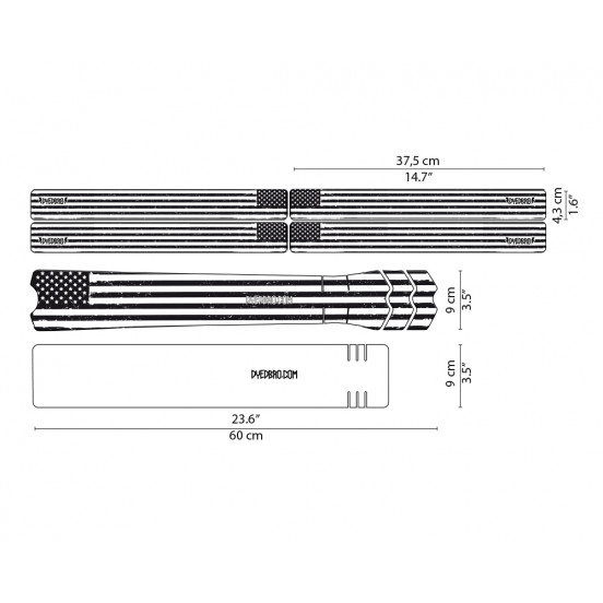 Sticker de cadre American Flag