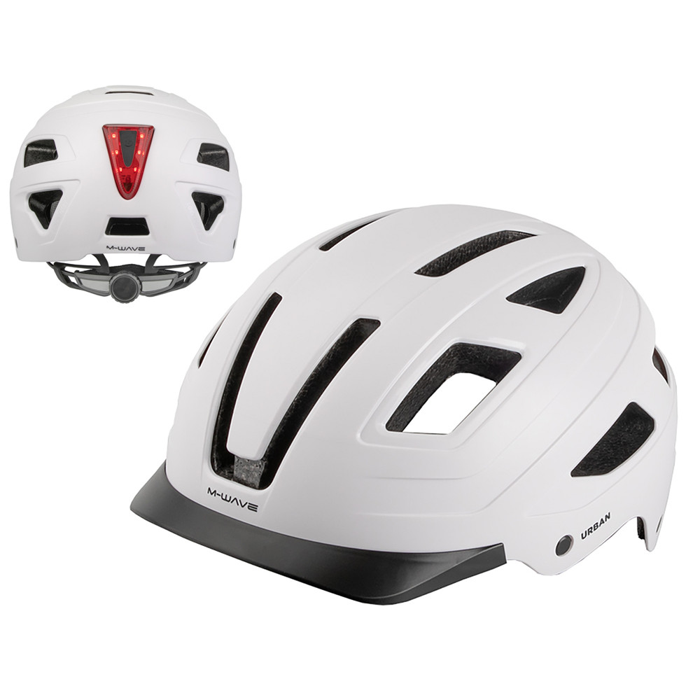 M-WAVE URBAN casque avec lumière Blanc L (MOQ 10)