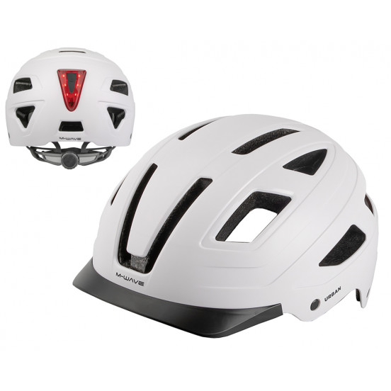 M-WAVE URBAN casque avec lumière Blanc L (MOQ 10)